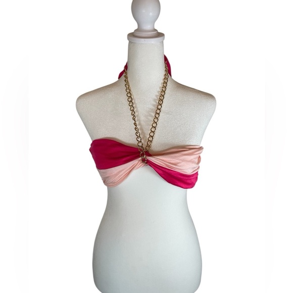 Victoria's Secret Other - Victoria’s Secret two toned pink chain Bikini top